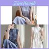 Elegant Satin Floral Spaghetti Strap A Line Dress For Summer Womens Casual Office Wear
