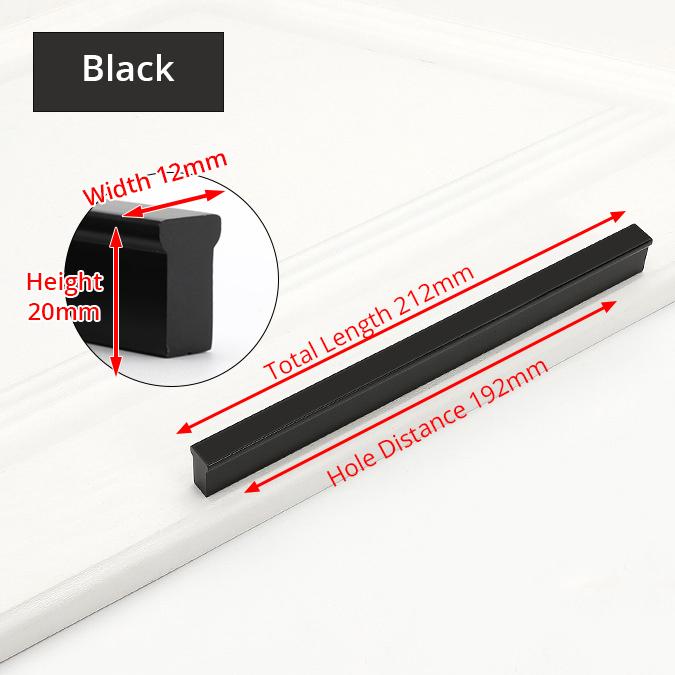 KAK American Style Black Cabinet Handles Gold T Bar Aluminum Alloy Kitchen Cupboard Pulls Drawer Knobs Furniture Handle Hardware