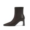 BEIJIANI 2179-1 Women's Chunky Heel Square Toe Ankle Boots with Side Zipper - Trendy High Heel Booties