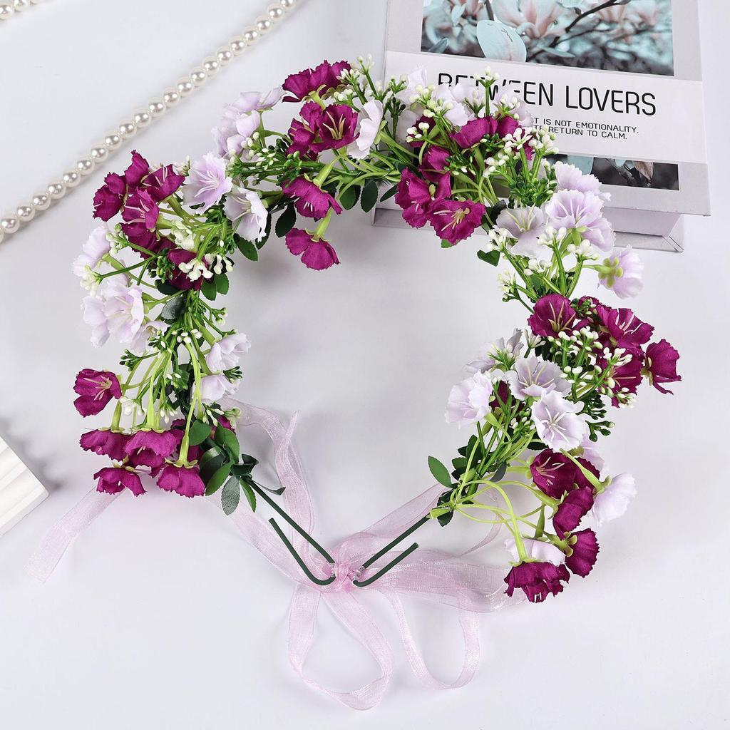 Korean Mori Girl Rattan Flower Headband - Bridal & Children’s Stage Performance Wreath