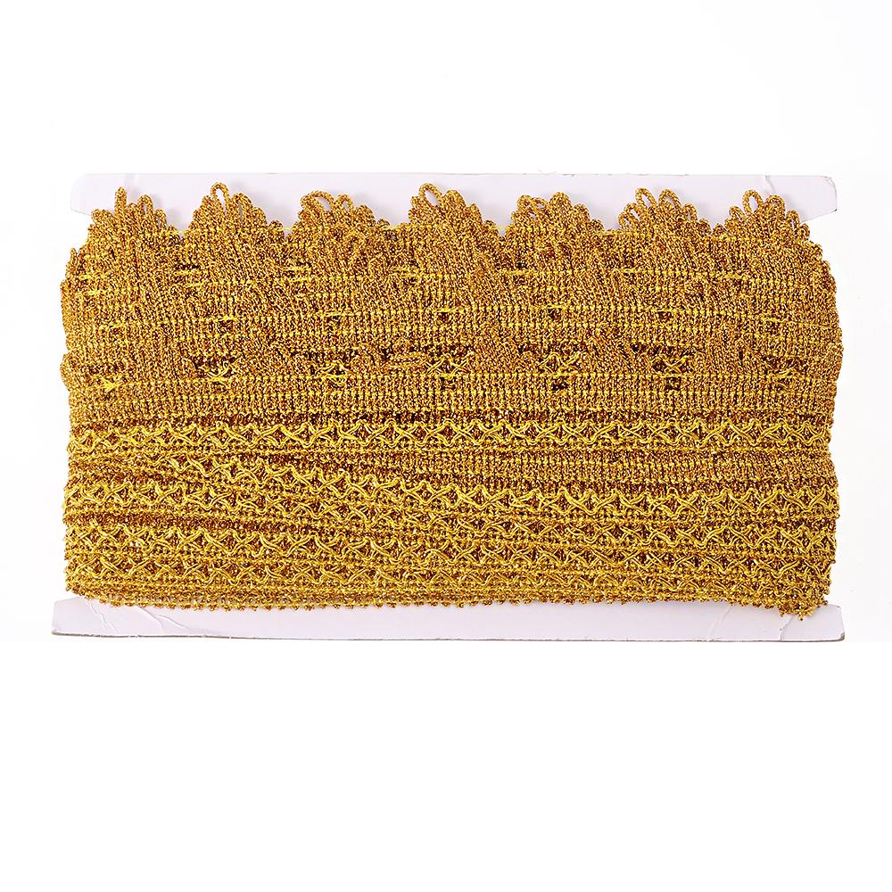 14 Yard 1.6 Inch Lace Trim Ribbon Gold Decorated Trim Ribbon Lace Fabric Gimp Trim Home Decor