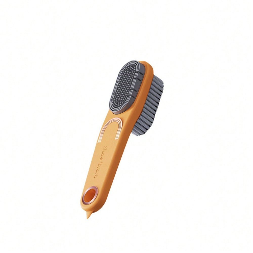 

A Versatile Double-Sided Shoe Brush Featuring Soft Bristles, Designed For Cleaning Leather Shoes 1Pcs помаранчевий