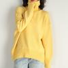 Solid Color High Neck Sweater, Autumn/winter, Loose Knit Sweater, Versatile, Classic Style, Sweater, Women's