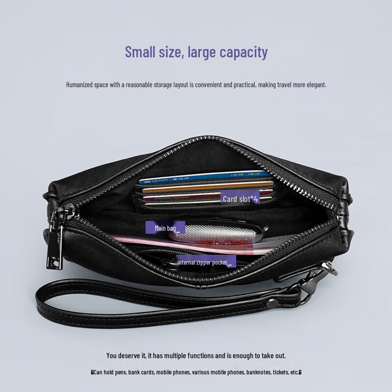 COW Men's Genuine Leather Clutch Bag