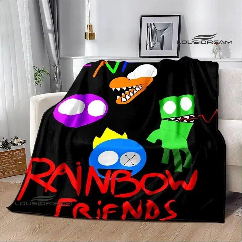 Game Rainbow Friends Cartoon Printed Blankets Warm Flange Blanket Picnic Blanket Blankets for Beds Bed Linings Birthday Gift