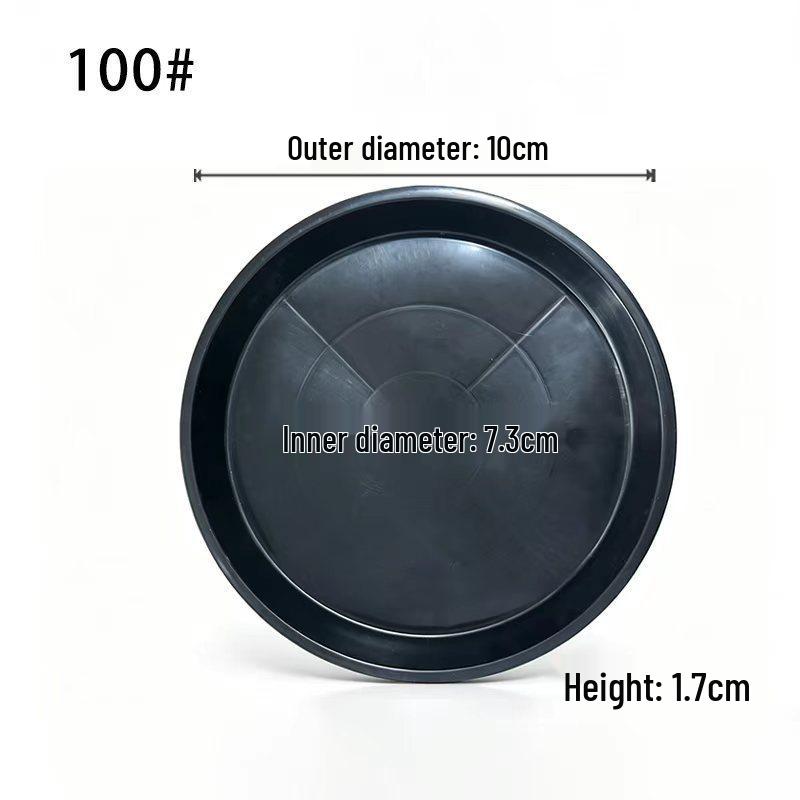 Thickened Round Plastic Flower Pot Water Tray - Large Draining Base for Succulents & Golden Pothos.