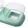 Cat Pet Feeder and Automatic Water Dispenser Set Convenient ,15 Degree Tilt Clear Bowl