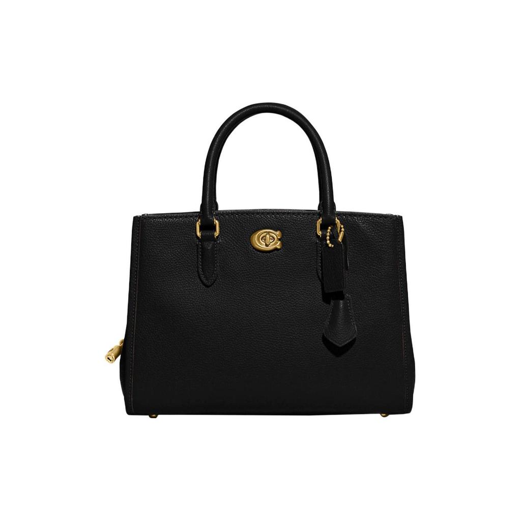 COACH Brooke Cow Leather Tote Bag, Shopping Bag, Handbag, Shoulder Bag, Crossbody Bag Large Women's Black CE732-B4BK