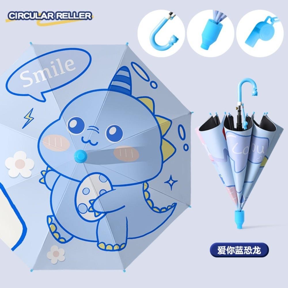 Parapluie sifflet Pluie Soleil avec Pochette de Rangement Parapluie à Manche Longue Nouveau Parapluie Enfant pour le Voyage