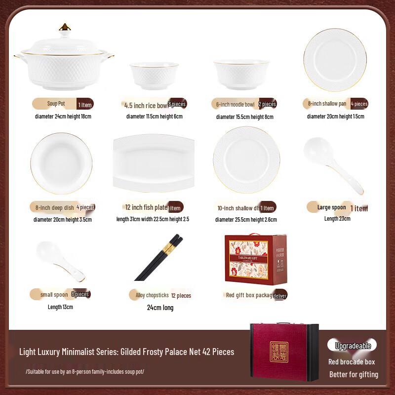 Mode Lanka Gilded Ceramic Dinnerware Set