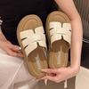 thick-soled silver cool slippers women's summer wear new fashion sandals casual beach women's shoes