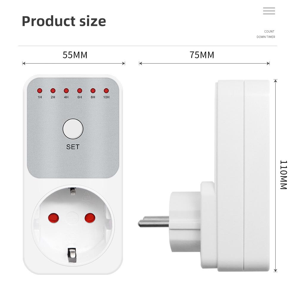 Electronic Wattmeter 10Hr Timer Switch Socket Plug Intelligent Countdown Time Setting Switch Timer Socket Smart Controller2