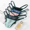 Men Spring and Summer Sexy Sexy Ice Silk Ultra-thin Buttock Thong Underwear