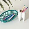 Unique Dental Tooth Pen Pencil Pot Fashion Tooth Shape Pencil Pot Desk Organizer Ceramic Pen Holder Stationery Storage