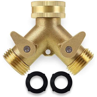 Hose Control Valve 2-Way Hose Connector Garden Watering Independent Switches Leak-Proof Operation Multi-Use Tool