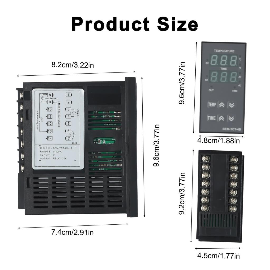 Heat Press Machine Thermostat with Built in Buzzer Timer Function Industrial Level Testing for Reliable Operation