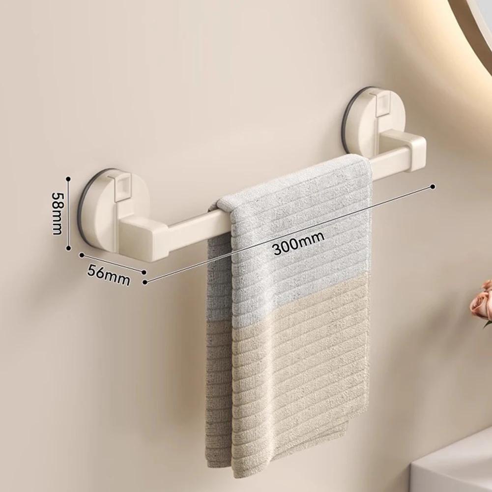 

Towel Storage Rack Wall-mounted Single Pole Suction Cup Installation Slipper Rack Bathroom Hanging Storage Shelf Hardware