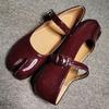 Patent Leather Split toe Women Ballet Flats 2026 Spring Autumn Vintage Mary Janes Walking Loafers Casual Girls Dance Shoes
