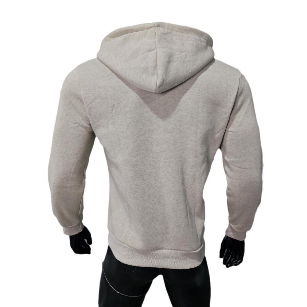 Men's Comfortable Thick Hooded Sweatshirt, Zipper Sports Shirt, Long Sleeved Sweatshirt, Autumn and Winter Season