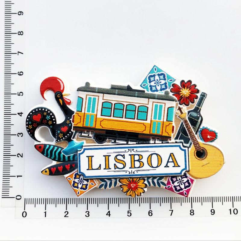 Portugal Lisbon Travelling Fridge Stickers Creative Tourist Souvenirs Home Decor Fridge Magnets Message Board Magnetic Stickers