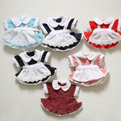 Poupée Mignonne Robe de Princesse en Coton Poupées Faites à la Main Tenue Jouet Robe Miniature Multicolore Ensemble