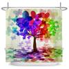 Art Butterfly Flowers Shower Curtain Floral Bath Curtain Polyester Fabric Waterproof Bathroom Curtains with Hooks Bath Screen