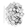100Pcs Empty Eyeshadow Blush Makeup Pans Magnetic Tins Palette Square+Stick
