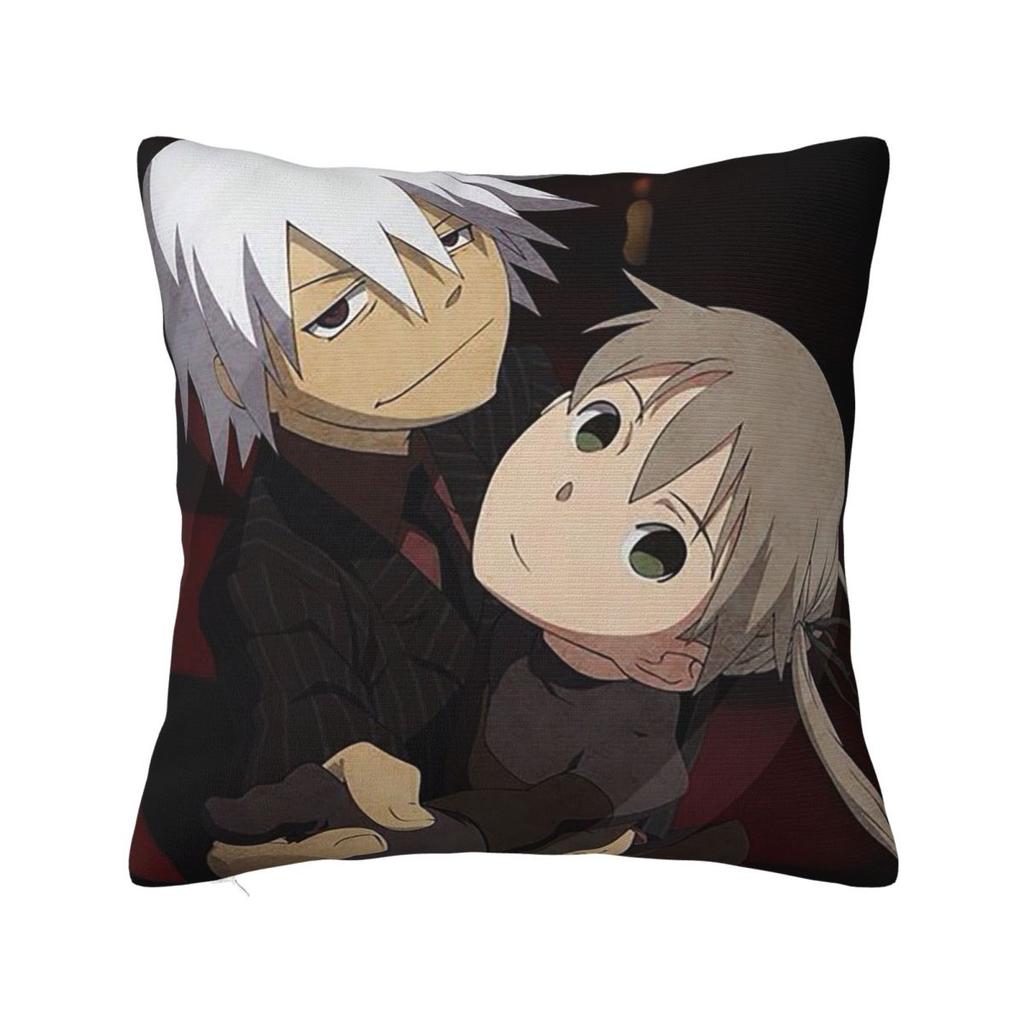 Classic Anime Soul Eater Square Pillowcase Cushion Cover Pillow Case Throw Pillow Cover for Home Bedroom Car