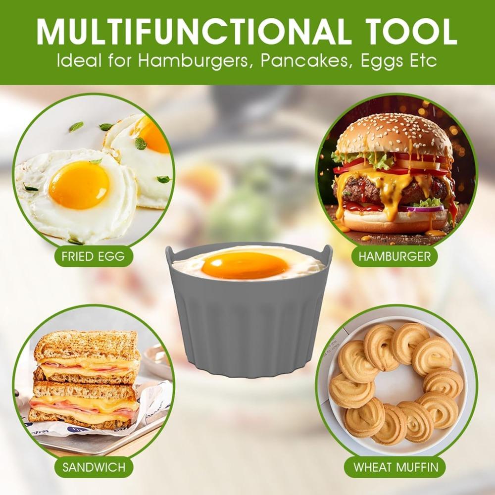 Air Fryer Silicone Cake Mold Reusable Non-stick Baking Mold Suitable for Egg Tarts Desserts Poachers Muffin Boxes Muffin Trays
