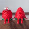 2-Piece Set with Random Styles, Includes Pen Refills, Strawberry-Shaped Ornaments with Movable Joints, Cute Little Figure Design, Suitab