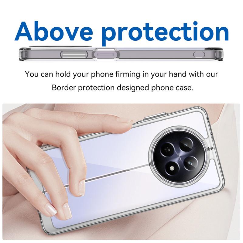For Realme 12 5G Case Realme 12 12X 5G Cover Funda Clear PC + TPU Silicone Shockproof Protective Phone Back Cover Realme 12 5G