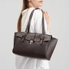 Vintage Damen Aktentasche Leder Pendler Handtasche Damen Großes Fassungsvermögen Design Sinn Nische High-End Sinn Umhängetasche
