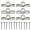 6Pcs Caravan Awning Eyelets Wall Eyelets Stainless Steel With Screw For Motorhome Tent Mounting Hardware Accessories