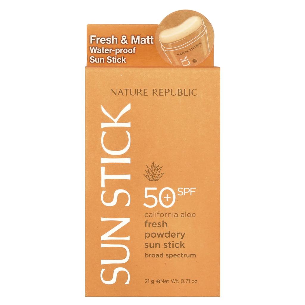 California Aloe Fresh Powder Sun Stick, Spf 50+, 21G(0.71Oz)