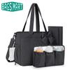 BAGSMART Bolsa Multifuncional para Fraldas de Bebê com Trocador Grande Capacidade Bolsa de Mãe Organizador de Carrinho Bolsas de Maternidade