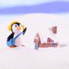 4 Pcs Cute Penguin Figures, Mini Penguin Figurines Collection Playset, Penguin Cake Topper Fairy Garden Party Decoration