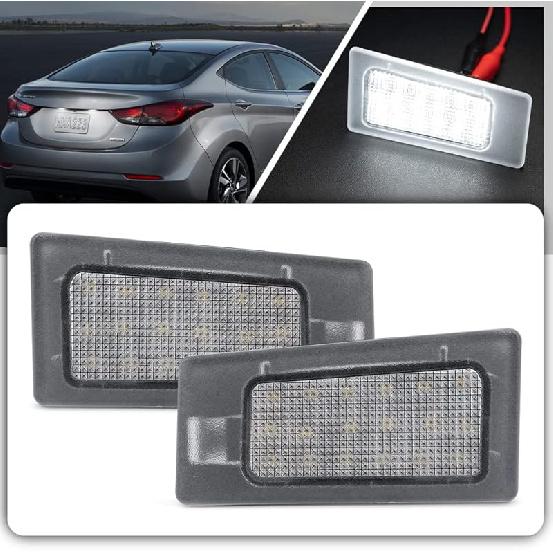 Nsautolighting LED License Plate Lights Full LED Number Plate Lamp Assembly for 2011-2018 Hyundai Elan'tra Accent Elan'tra Coupe for 2009-2018 Kia