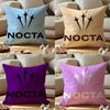 Fashion Luxury N-NoctaS-S Cushion Cover Anti-dustmite Pillowcase Invisible Zipper Silky Short Plush Sofa Cushion Cover