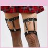 Style Ladies Punk Leg Ring With Metal Leather Y2k Fetish Garters For Party Wear