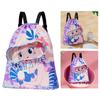 Kids Drawstring Swimming Bag Oxford Cloth Waterproof Dry Wet Separation Drawstring Bag for Boys Girls Small Purple