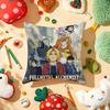 Cushion Cover Plush Fabric Soft DoubleSided Printed Sofa Warm Winter Home Gift Pillow Cover FFullmetal AAlchemist Anime