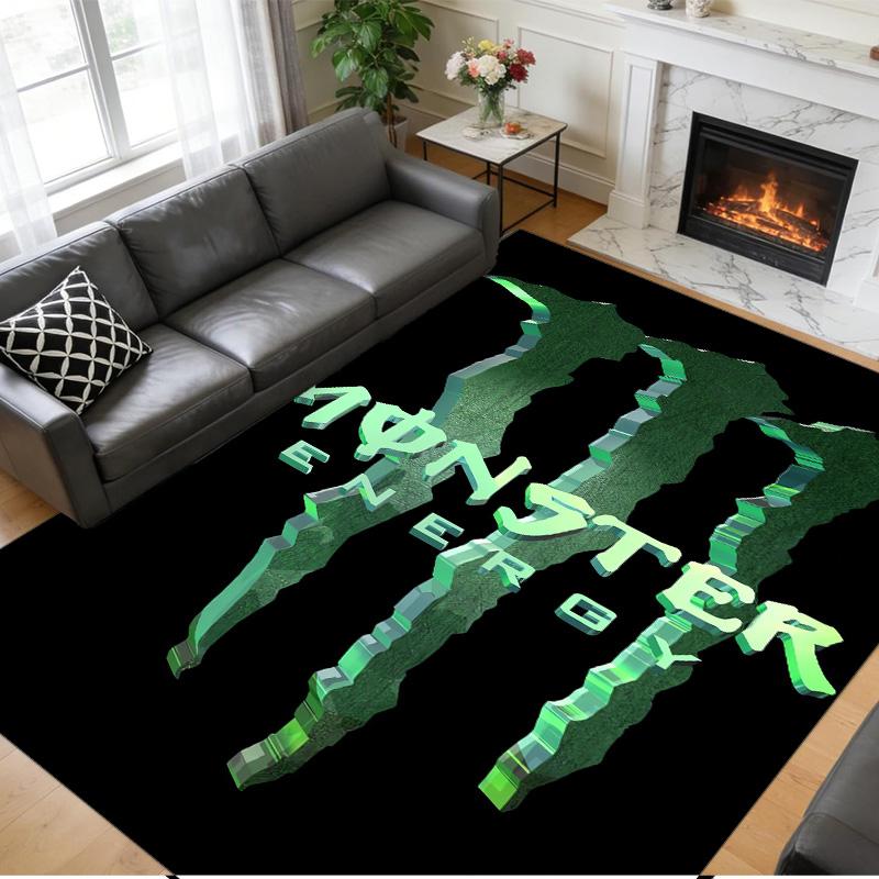 Monster Energy druka Kristāla samta plīša