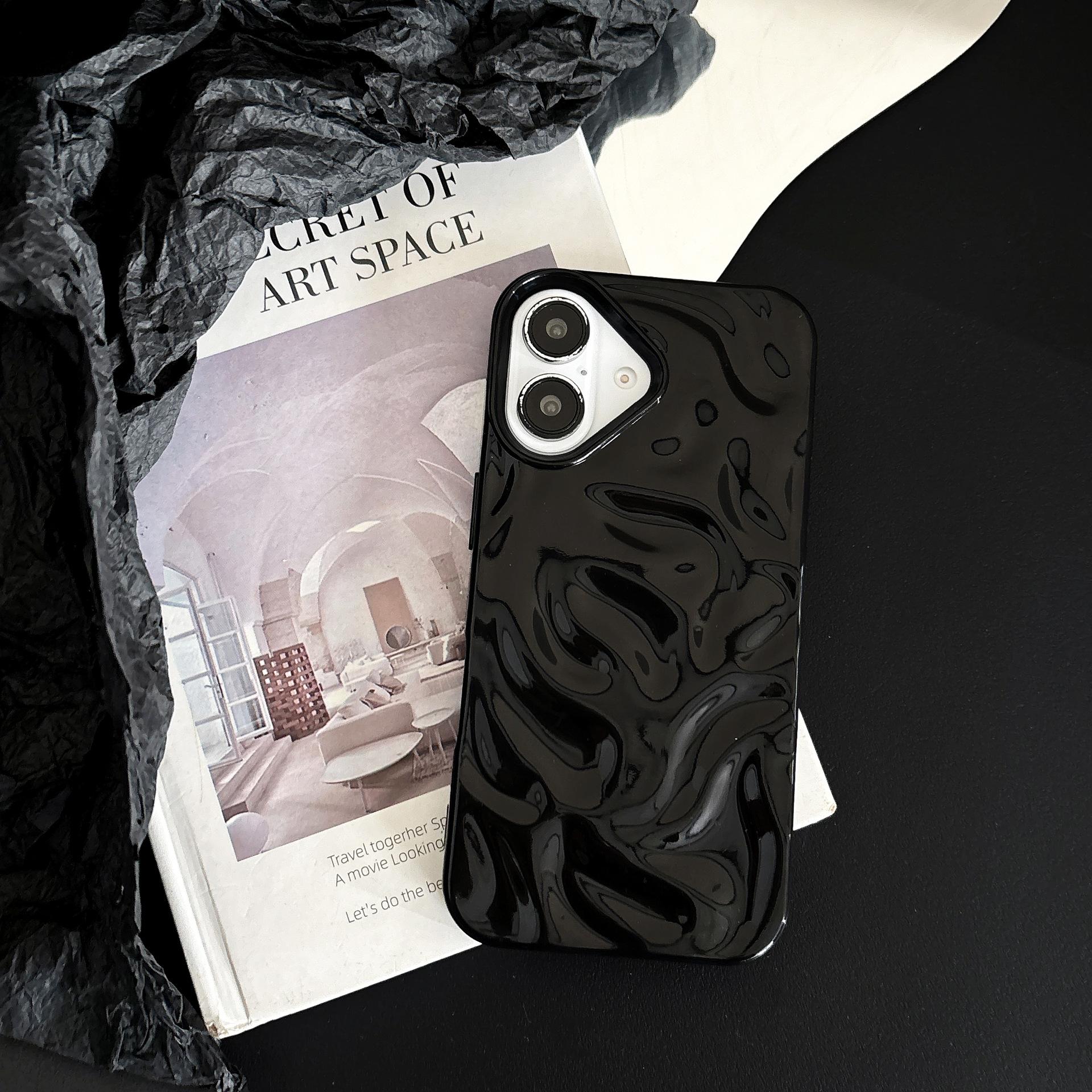 

Niche INS Design Three-Dimensional Pattern Compatible with iPhone 16 Pro Max Apple 17 Phone Case 14/15 Silicone Case 17Air(without Packaging