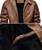 Laquest PU Leather Rider Single Winter Men's Jacket, Breasted, Spring, Autumn, (M, Black)