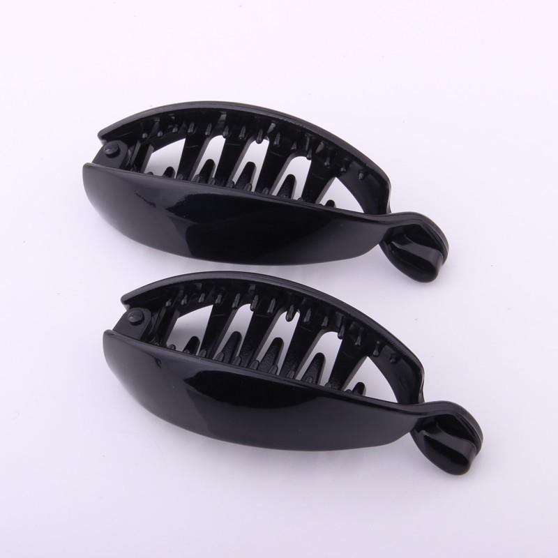 

2 шт. заколки-бананы для волос, заколки для волос, забавной формы, держатели для хвоста, однотонные пластиковые заколки для волос, повседневные модные аксессуары для волос для женщин 7.5 CM