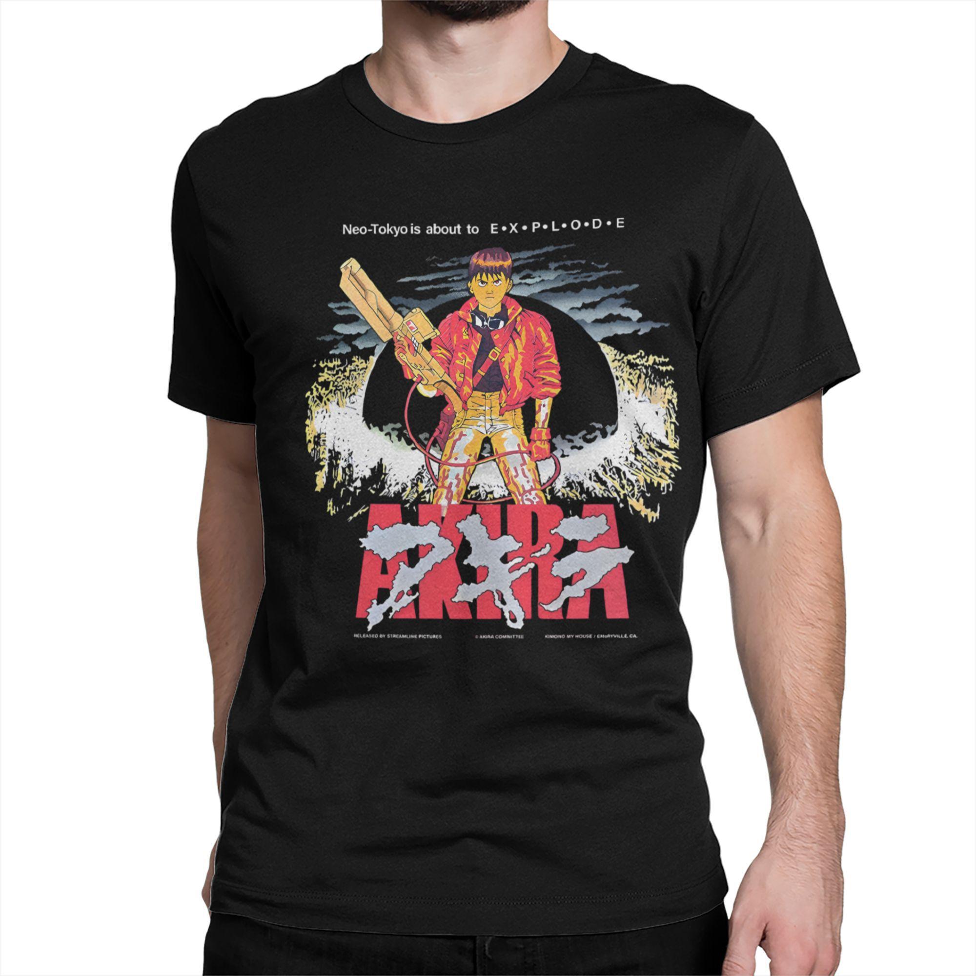 

Men Women s T-Shirt Anime Akira Manga Cool 100% Cotton Tee Shirt Short Sleeve Shotaro Kaneda T Shirt Crewneck Clothing Graphic 4XL
