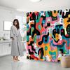 Vibrant Abstract Geometric Shower Curtain – Colorful Illusion Art, 72X72In, Modern Bath Decor, Includes Hooks
