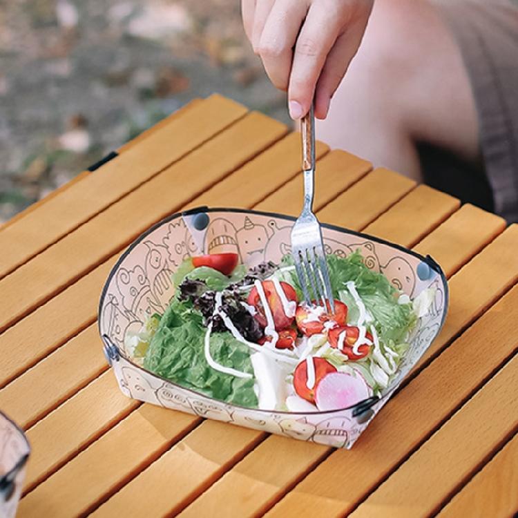Lightweight Folding Bowl Plate Cup Filter Portable Plastic Picnic Tableware