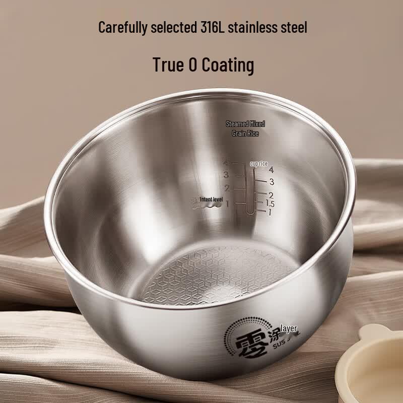 Midea 5L IH Smart Rice Cooker with 0-Coating 316L Stainless Steel Pot CN plug (adapter included)