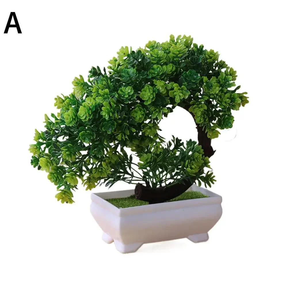 Artificial Plants Bonsai Small Tree Simulation Plants Fake Flowers Table Potted Ornaments Home Decoration Hotel Garden Decor
